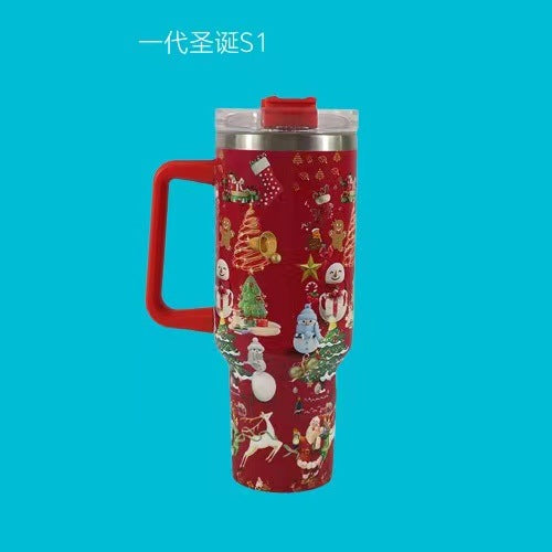 Wholesale Tumbler Christmas Stainless Steel Insulated Cup Handle Car Cup Ice Bullies Cup